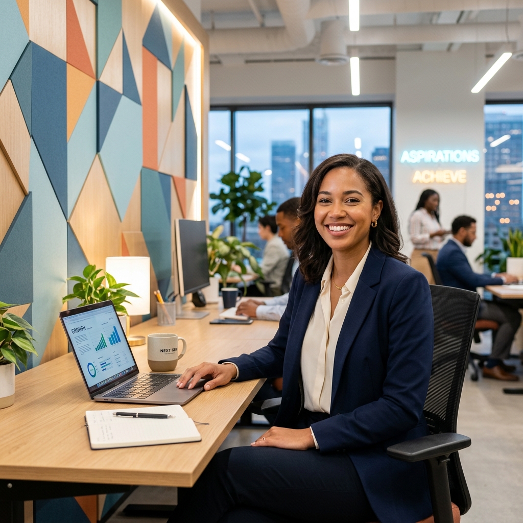Confident professional in a modern workspace